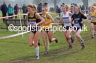 Katie Brough (Cheshire) leads Lily Partridge (Surrey), 1029 Jess Andrews (Hampshire) and Rhona Auckland (Scotland East) during the senior womens Inter Counties Cross Country, Cofton Park, Birmingham. Photo: David T. Hewitson/Sports for All Pics